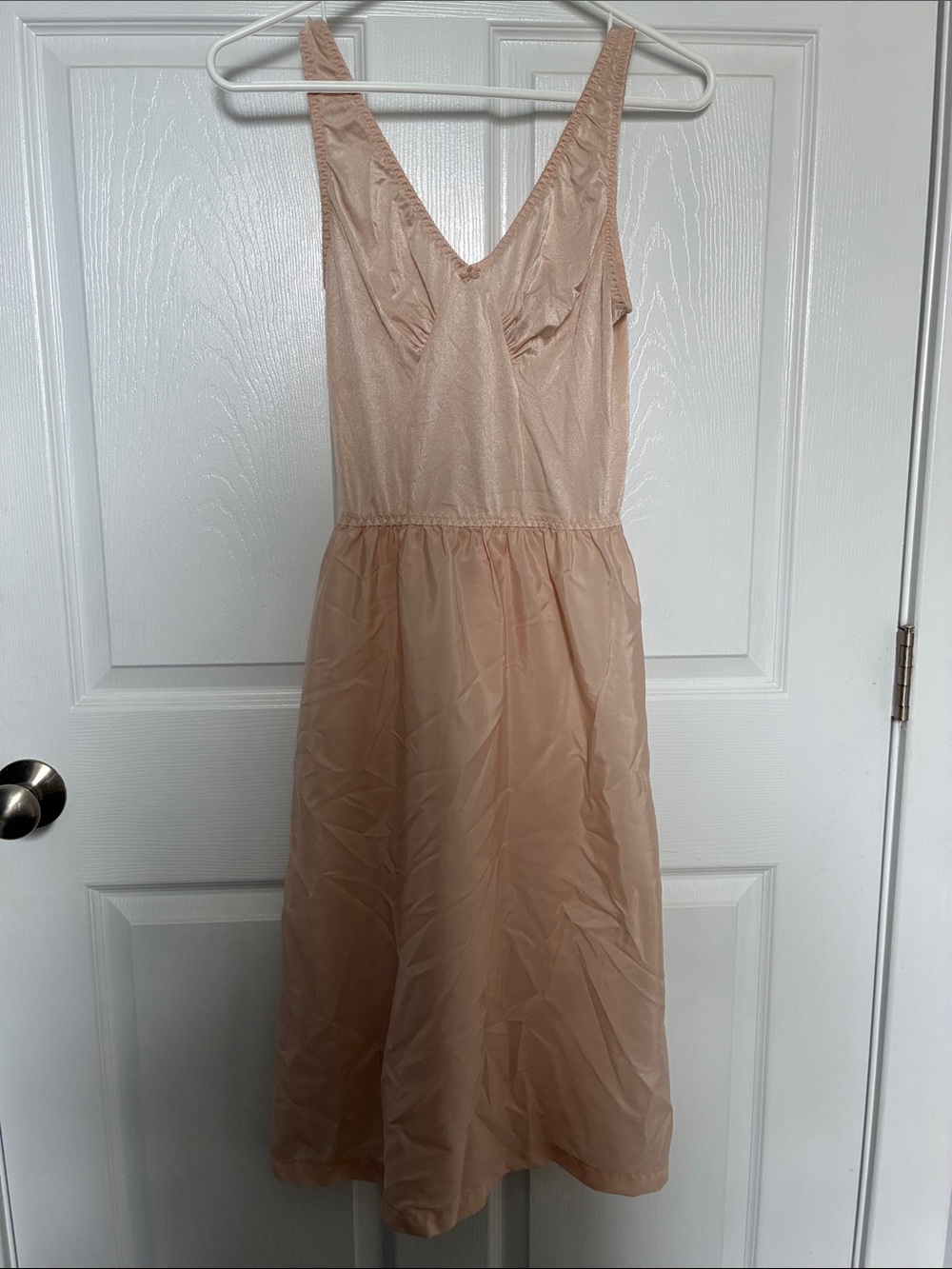 Vintage Olga Ultraliner 1350 Full Slip Blush Pink 36F Ballerina Lingerie